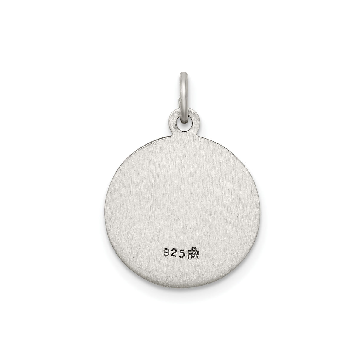 Sterling Silver Guardian Angel Pendant, Christian Religious Medal Charm for Women