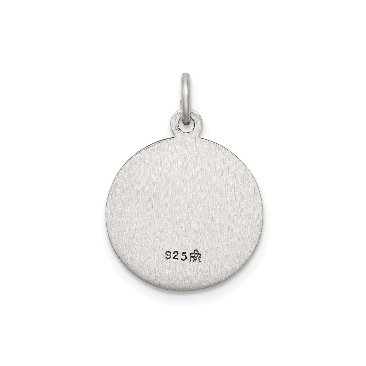 Sterling Silver Guardian Angel Pendant, Christian Religious Medal Charm for Women