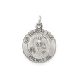 Sterling Silver Guardian Angel Pendant, Christian Religious Medal Charm for Women