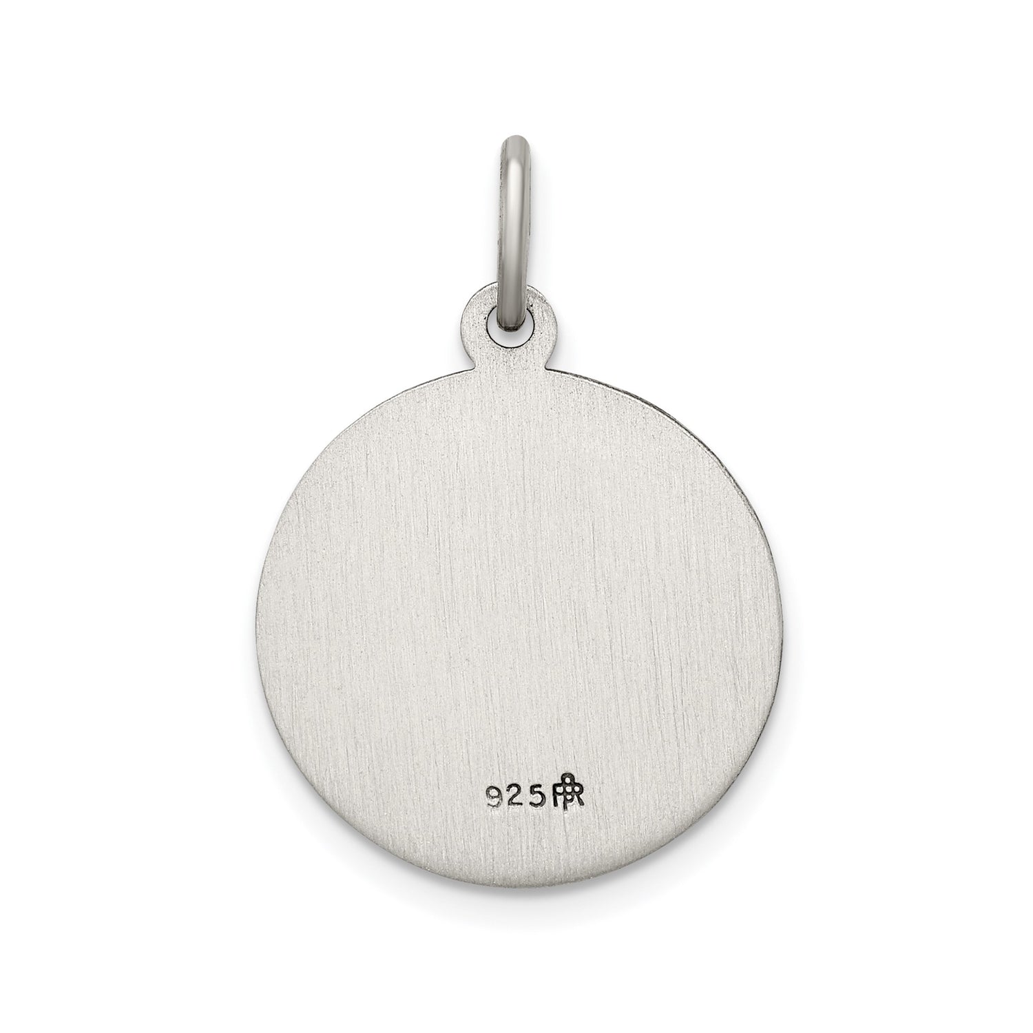 Sterling Silver Guardian Angel Pendant with Our Guardian Angel Engraving, Religious Charm