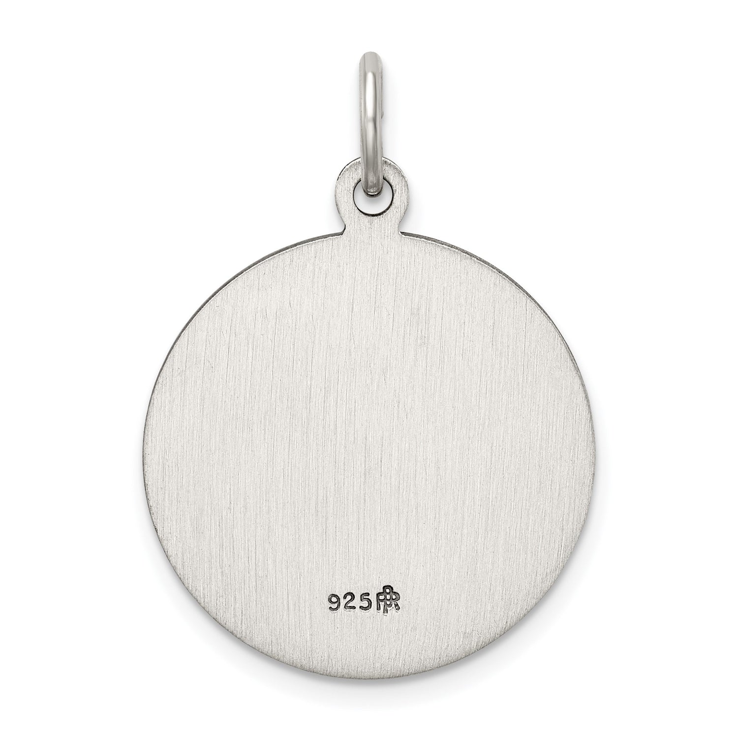 Sterling Silver Guardian Angel Pendant with Christian Medal Design