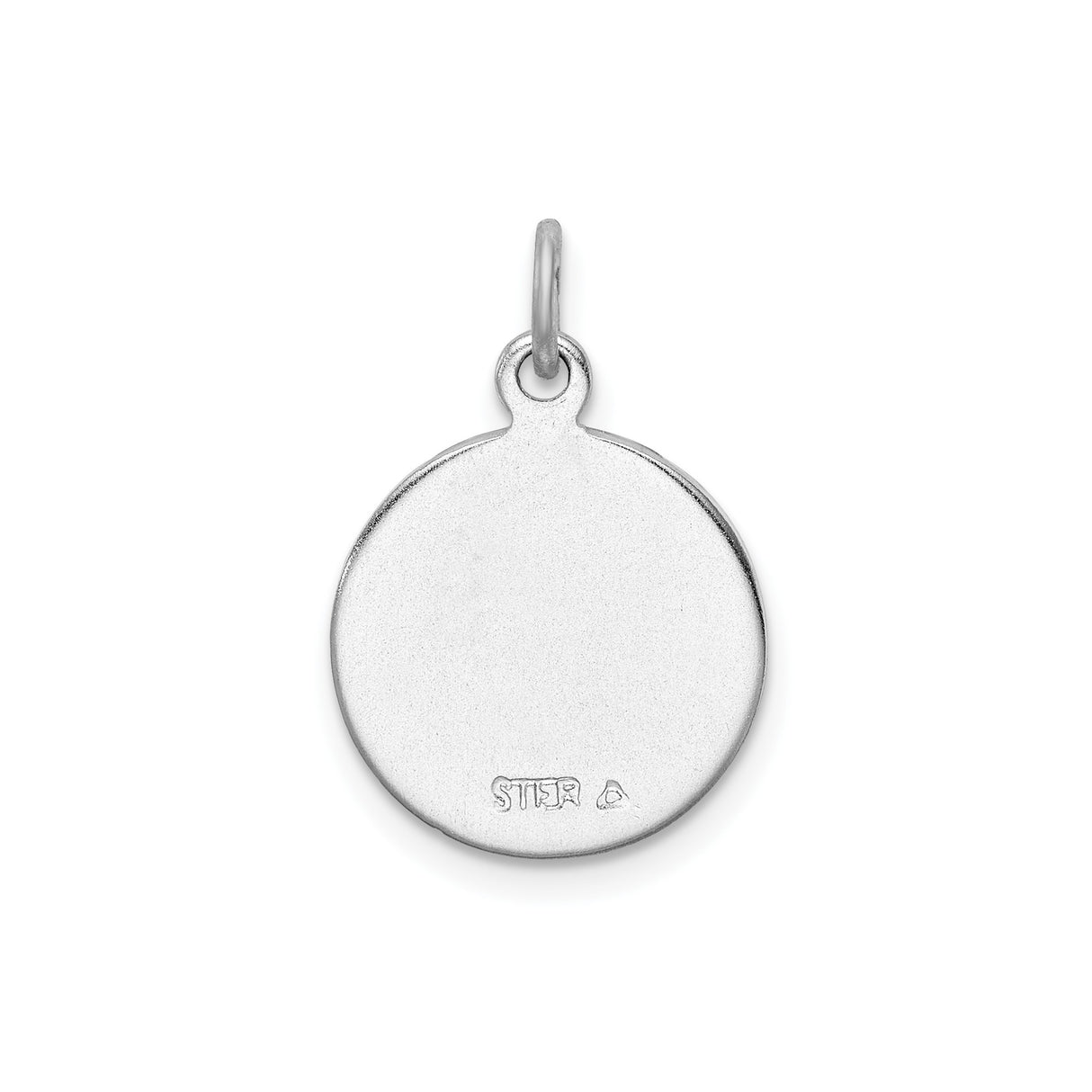 Sterling Silver Angel Pendant with Cherub on Clouds, Religious Christian Medallion Charm