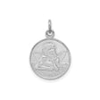 Sterling Silver Angel Pendant with Cherub on Clouds, Religious Christian Medallion Charm