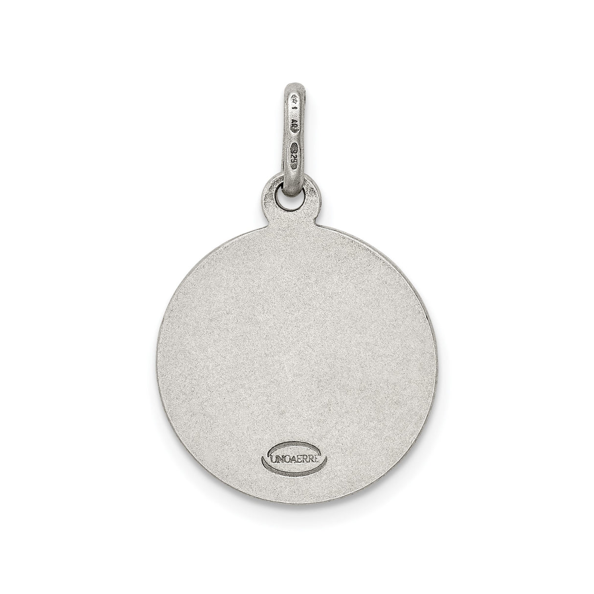 Sterling Silver Angel Pendant with Cherub Medal, Christian Faith Jewelry for Women or Unisex Wear