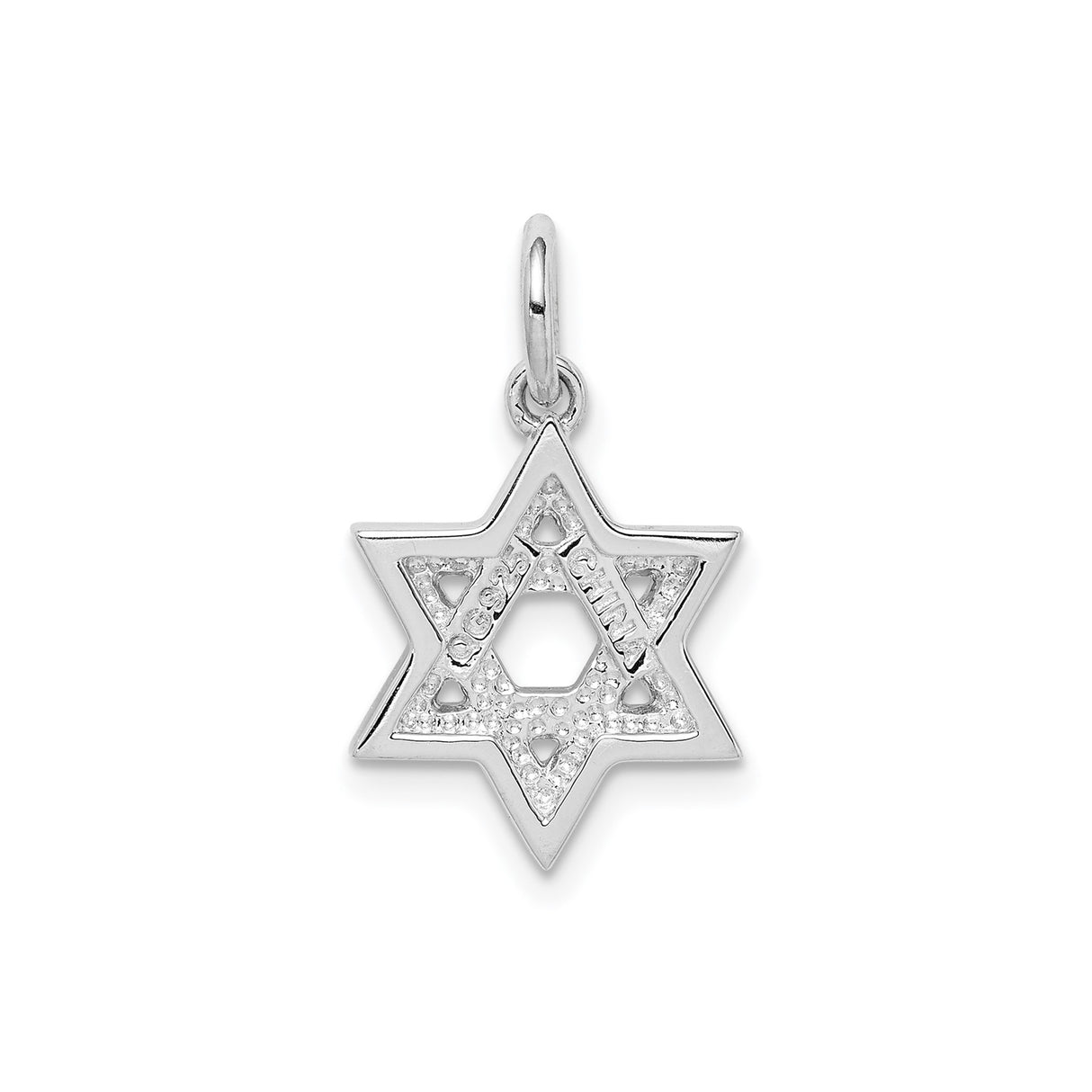 Sterling Silver Star of David Pendant with Blue Enamel, Jewish Unisex Faith Symbol
