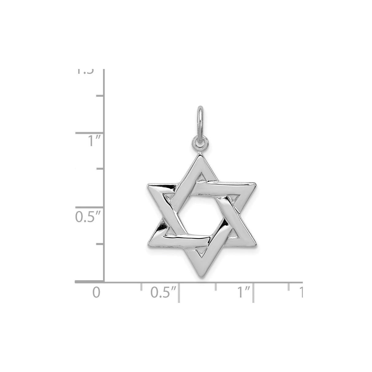 Sterling Silver Star of David Pendant with Interlocking Design, Unisex Religious Charm