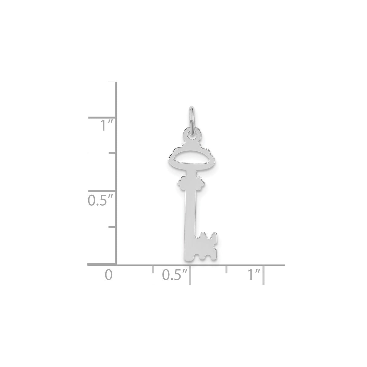 Sterling Silver Key Pendant with Classic Skeleton Key Design, Symbolic Minimalist Jewelry for Women