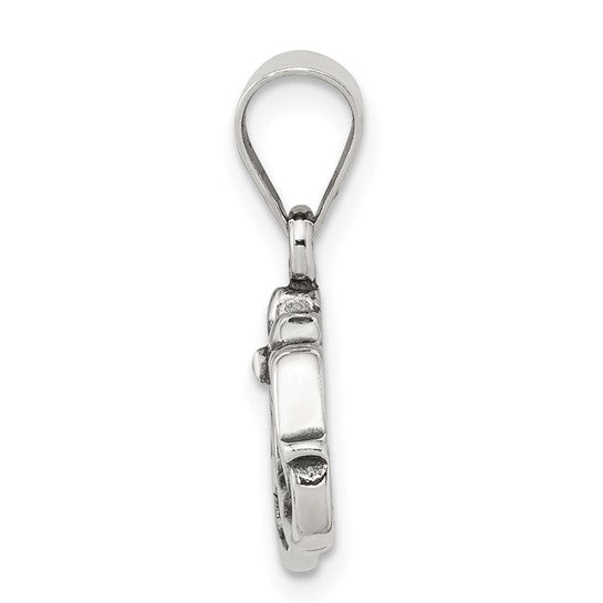 Sterling Silver Infinity Mom Pendant with Flower Accent, Sentimental Family Jewelry
