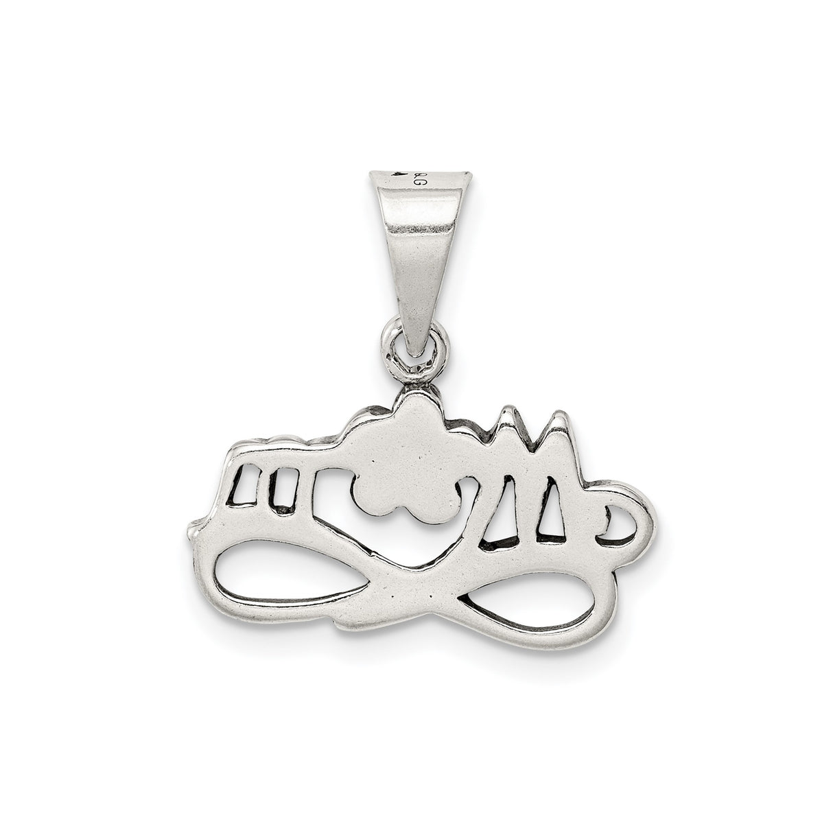 Sterling Silver Infinity Mom Pendant with Flower Accent, Sentimental Family Jewelry