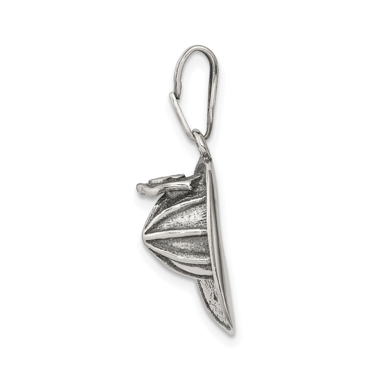 Sterling Silver Pendant, Eight-Pointed Starburst with Hammered Texture, Rustic Celestial Design