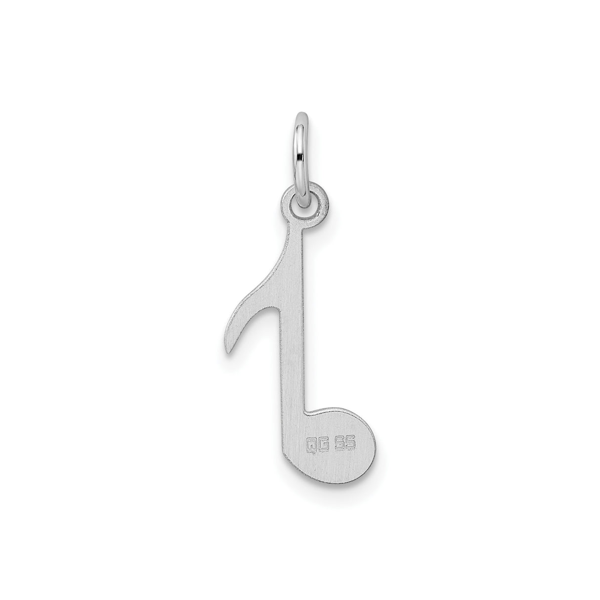 Sterling Silver Music Note Charm Pendant, Minimalist Eighth Note Jewelry for Women or Unisex Wear