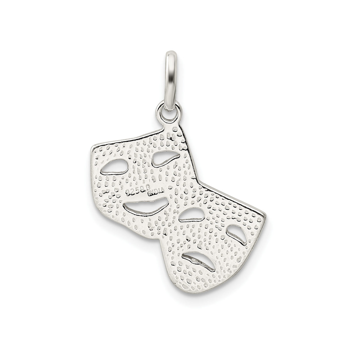 Sterling Silver Pendant with Classic Comedy and Tragedy Theater Masks for Drama Lovers