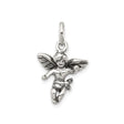 Sterling Silver Angel Pendant with Cherub and Wings, Christian Faith Charm for Women