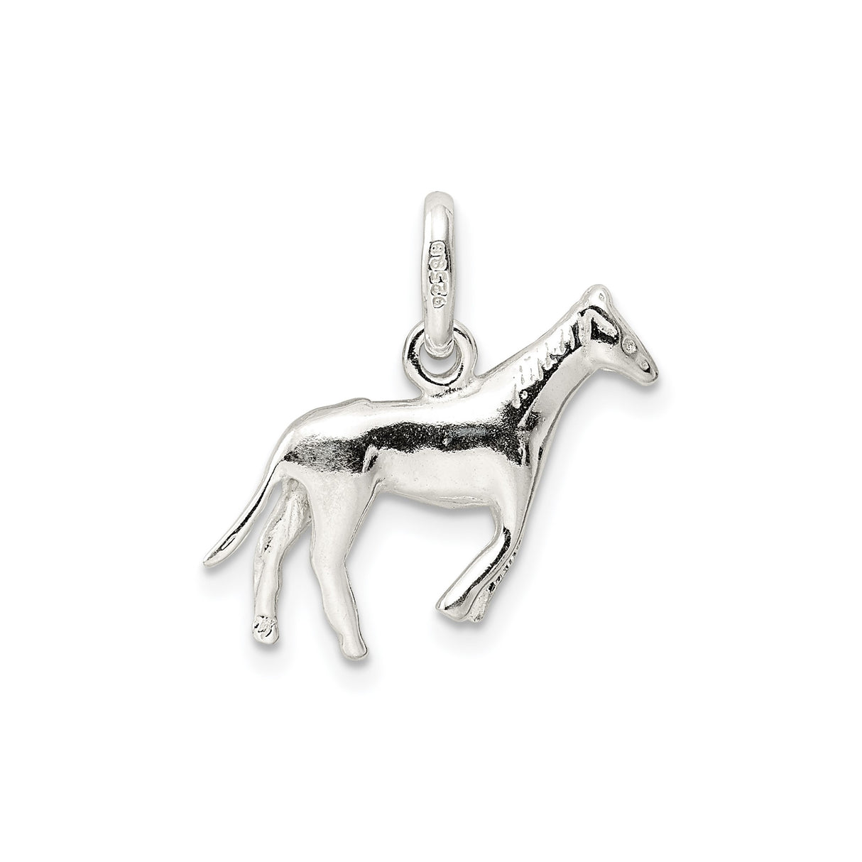 Sterling Silver Greyhound Pendant, Sleek Dog Charm with Hound Design, Unisex Pet Keepsake Jewelry