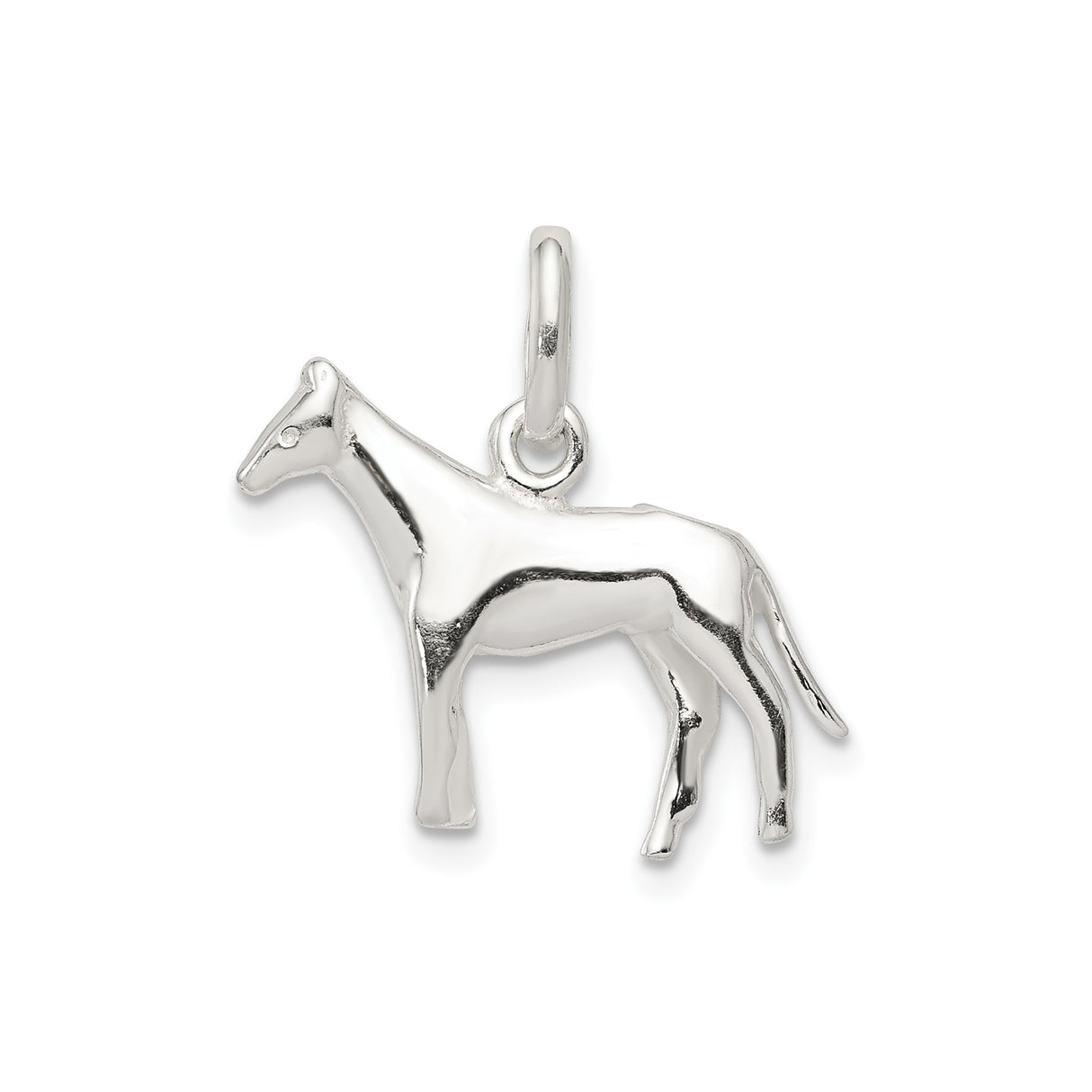 Sterling Silver Greyhound Pendant, Sleek Dog Charm with Hound Design, Unisex Pet Keepsake Jewelry