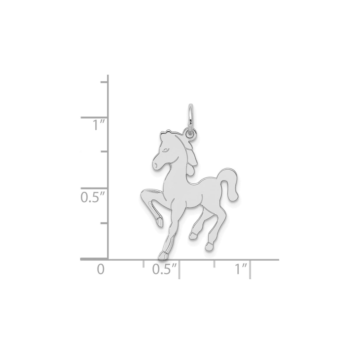 Sterling Silver Horse Pendant with Playful Pony Design, Animal Jewelry for Women or Girls