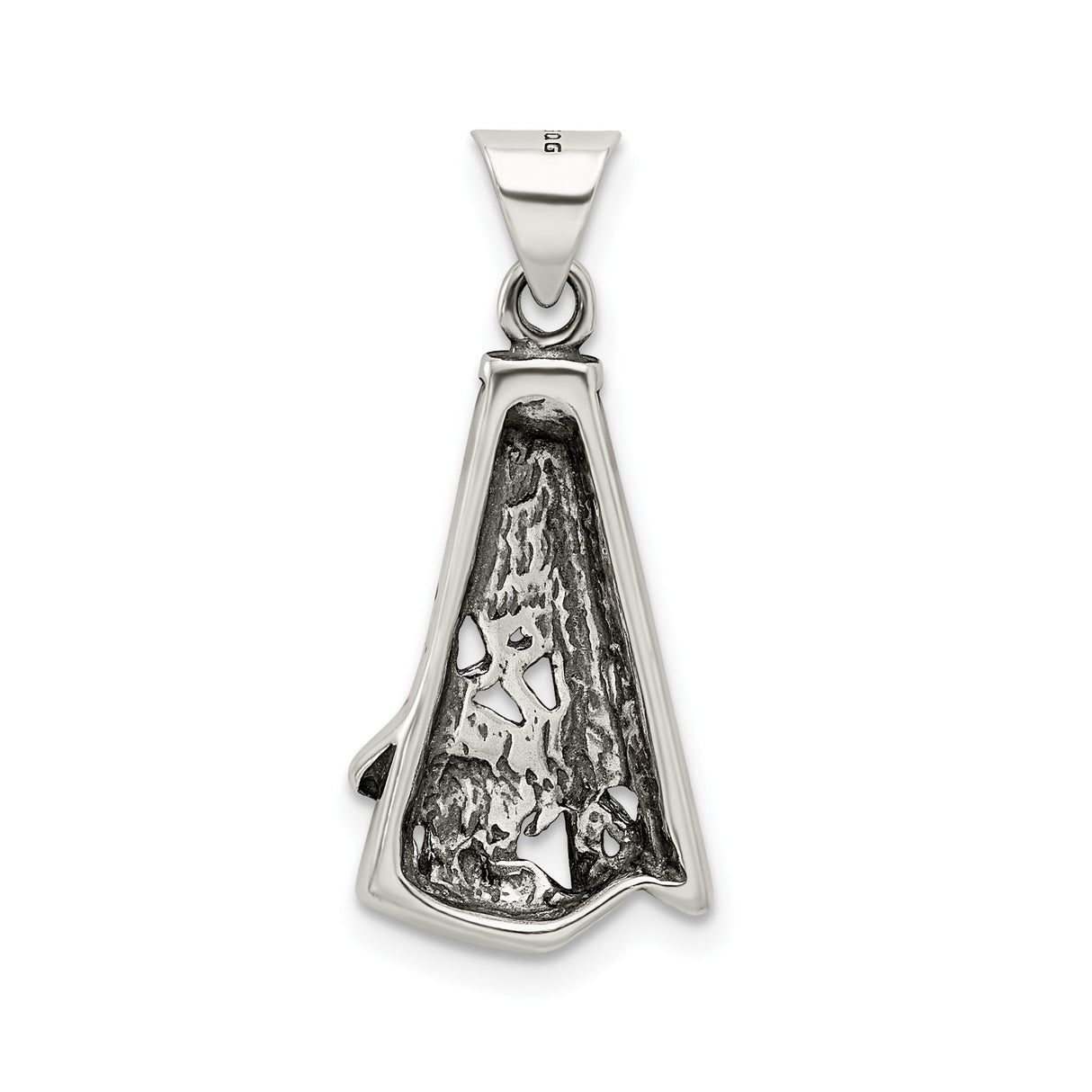 Sterling Silver Oil Derrick Pendant, Detailed Drilling Rig Charm, Industrial Energy Symbol