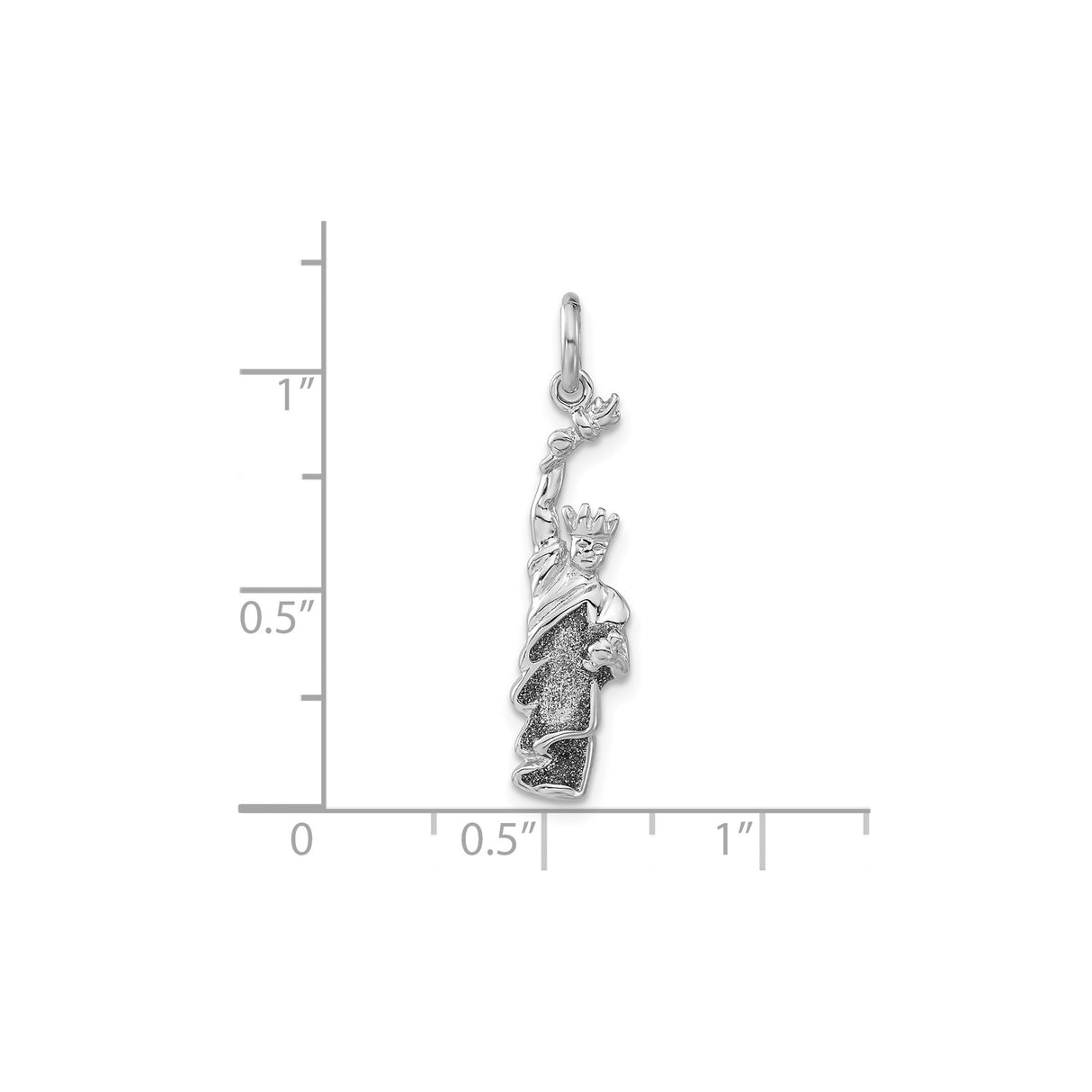 Sterling Silver Statue of Liberty Pendant Charm, Patriotic New York Travel Souvenir