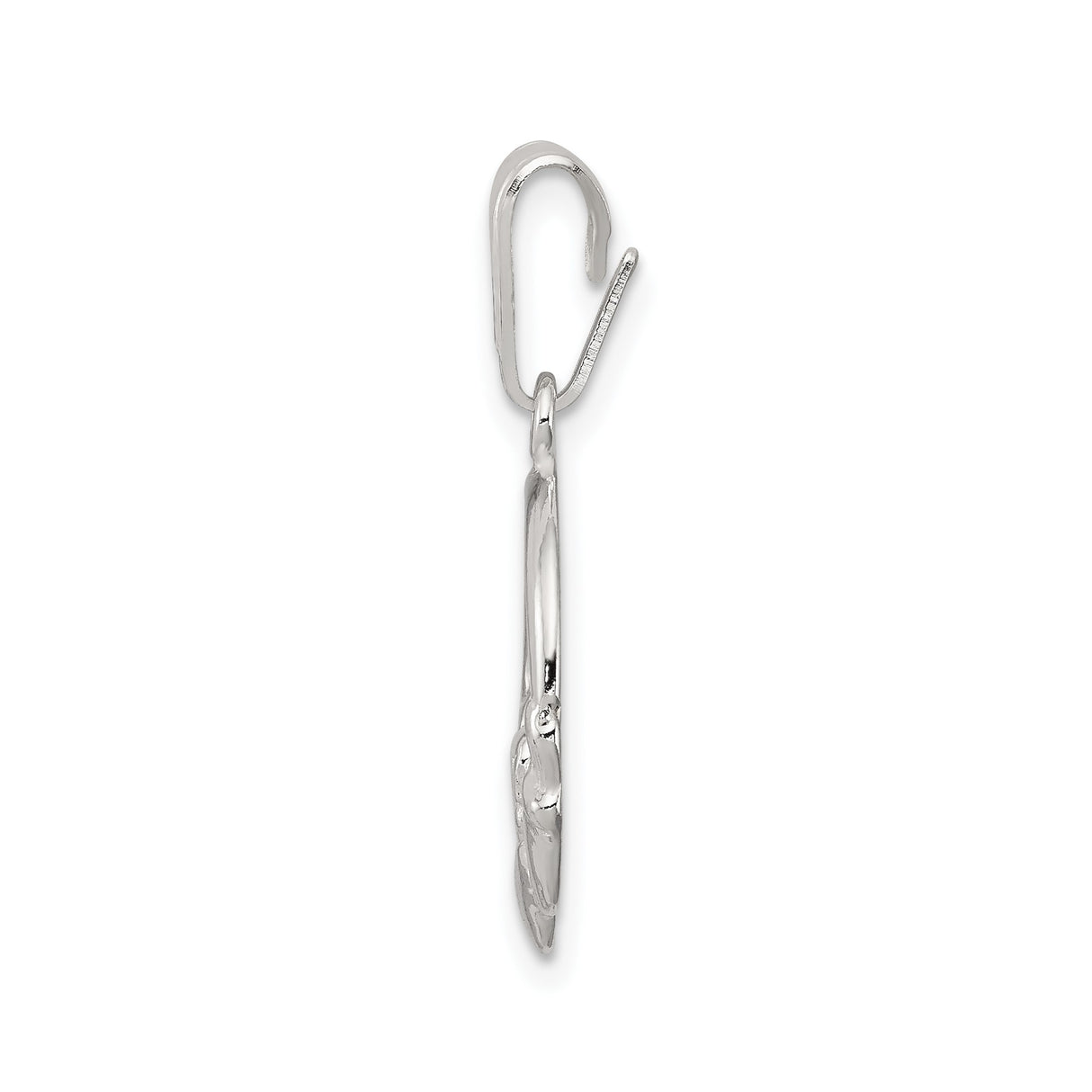 Sterling Silver Claddagh Pendant with Heart Crown and Hands Symbol, Celtic Love and Loyalty Jewelry