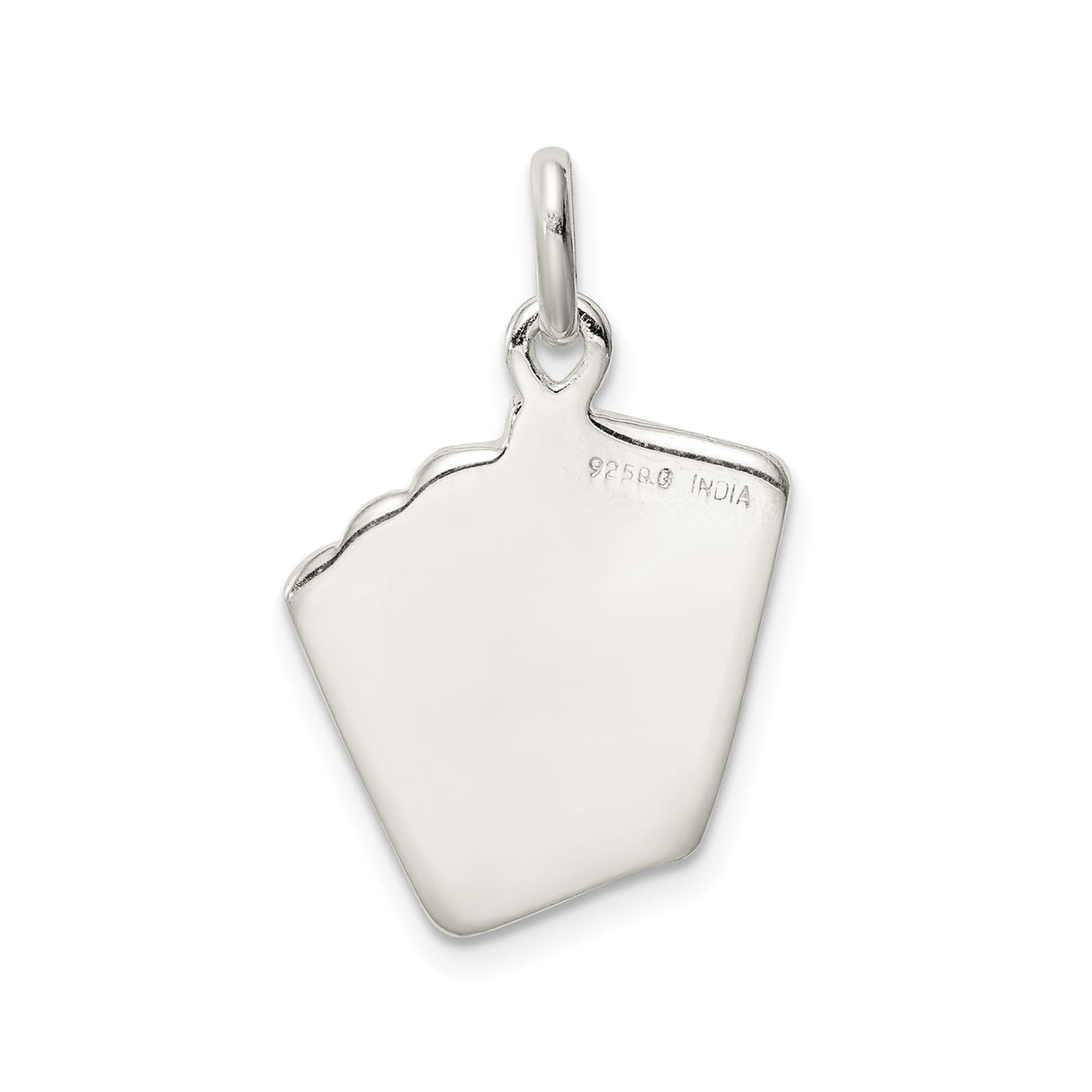 Sterling Silver Poker Hand Pendant with Royal Flush Spade Design, Unisex Casino Charm