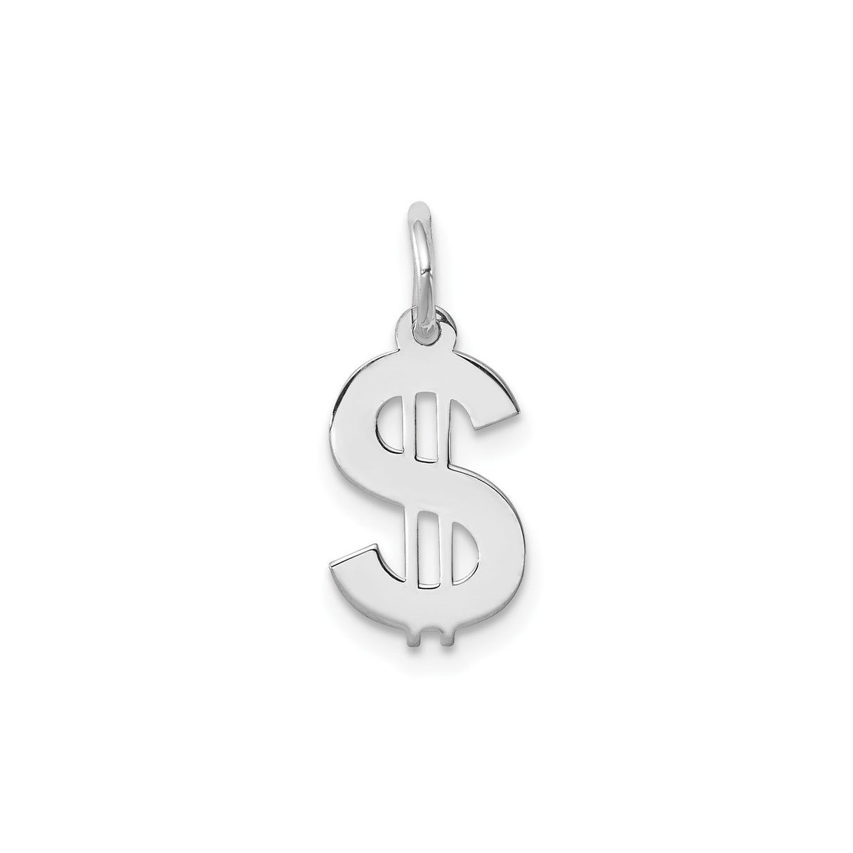Sterling Silver Dollar Sign Pendant, Bold Money Symbol, Hip Hop Street Style Charm