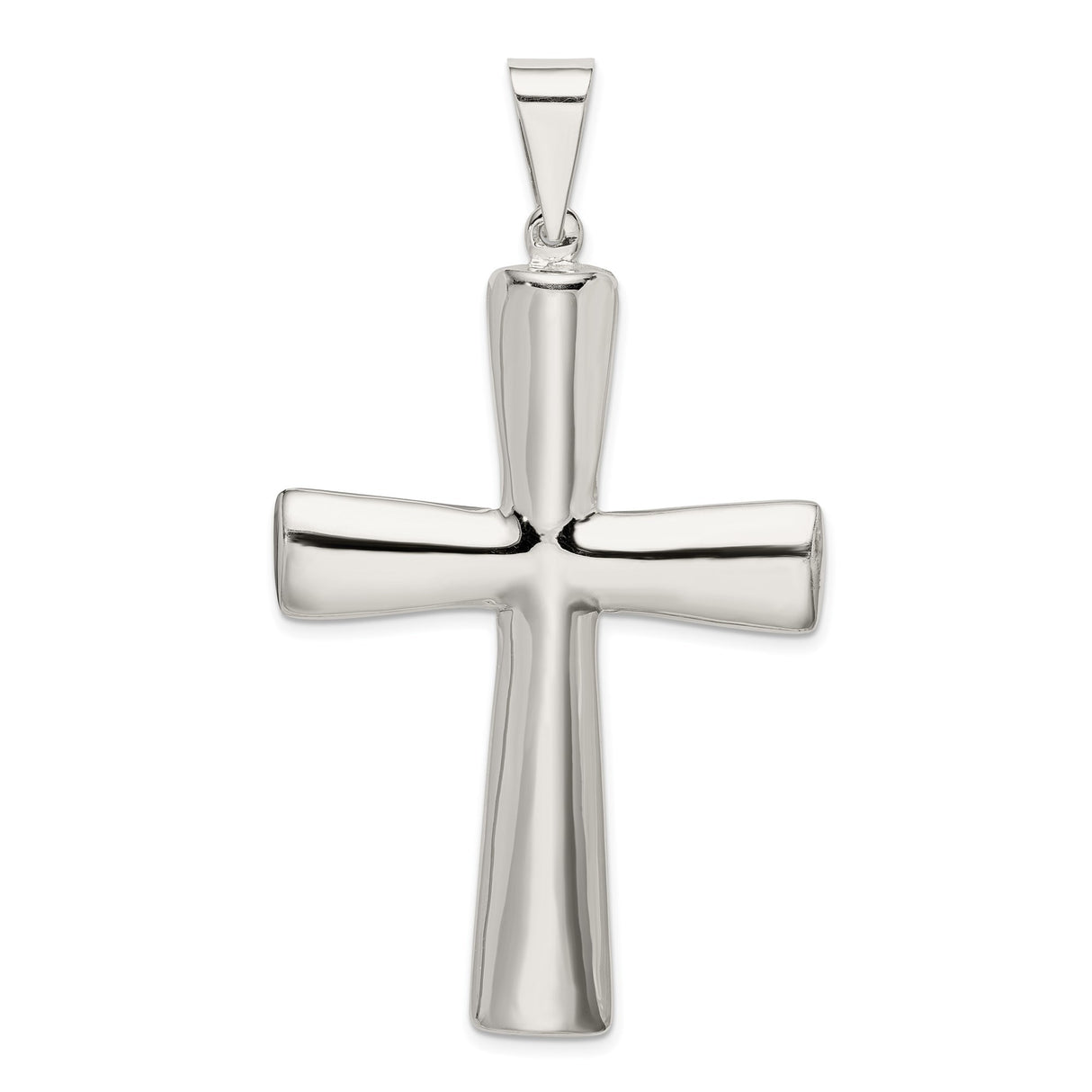 Sterling Silver Cross Pendant with Latin Cross Design, Minimalist Spiritual Charm for Men and Women