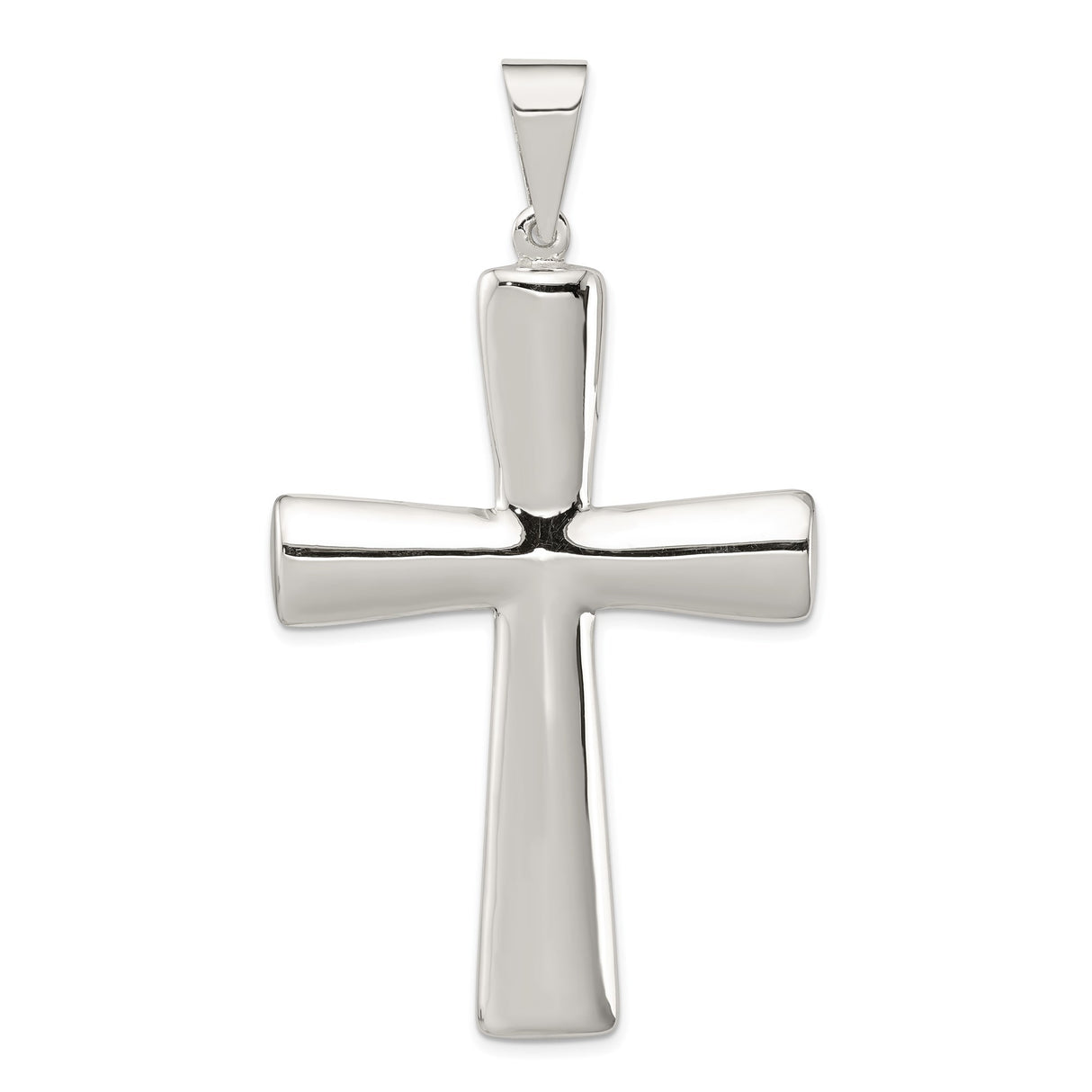Sterling Silver Cross Pendant with Latin Cross Design, Minimalist Spiritual Charm for Men and Women