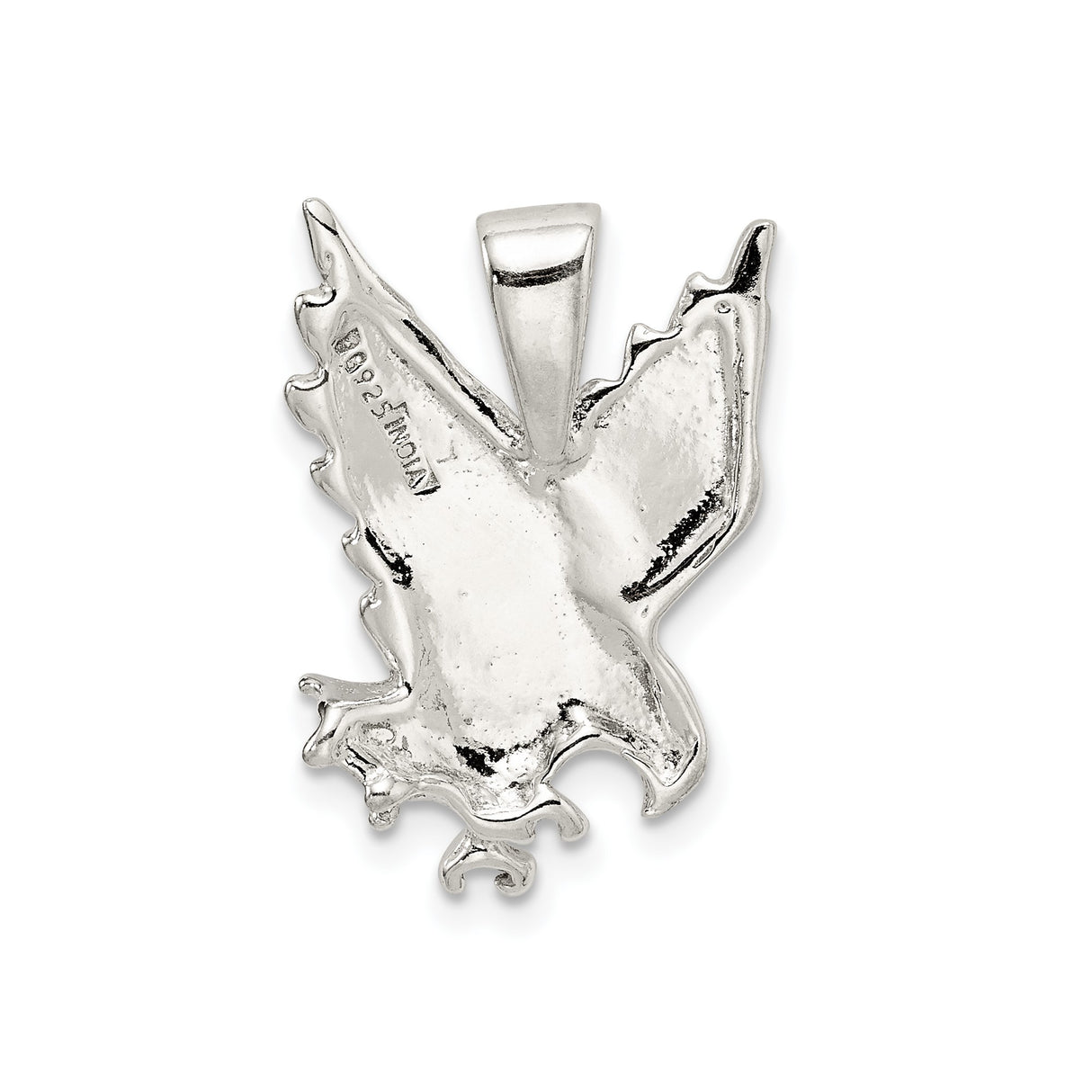 Sterling Silver Eagle Pendant, Detailed Flying Eagle Symbol of Freedom and Patriotism
