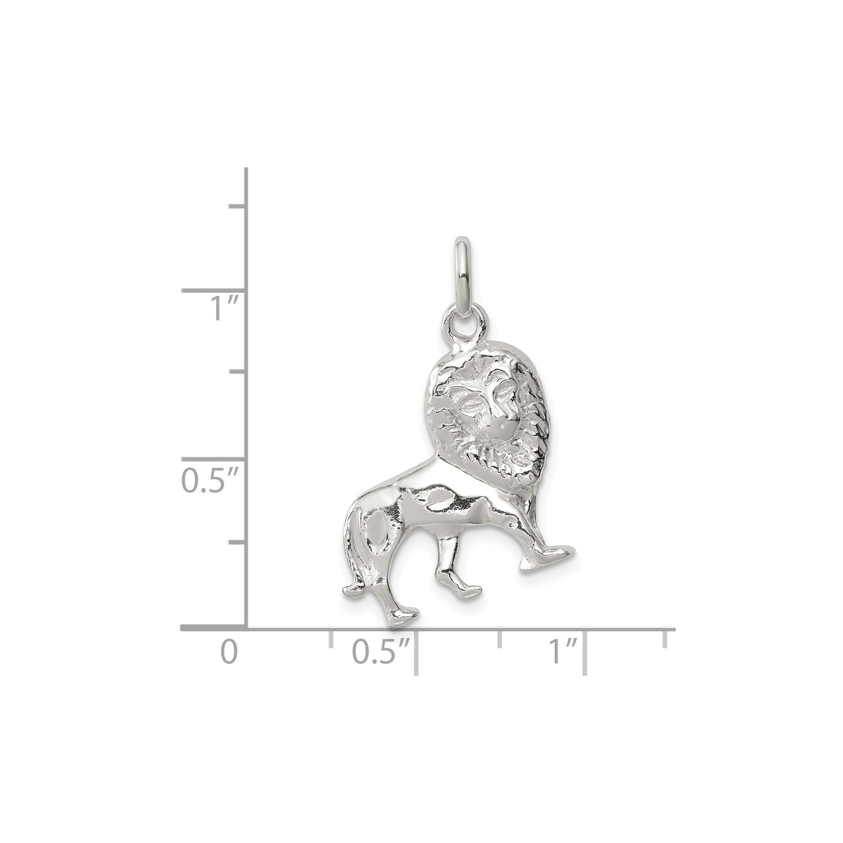 Sterling Silver Lion Pendant with Jungle Symbol Design and Leo Zodiac Theme for Men and Women