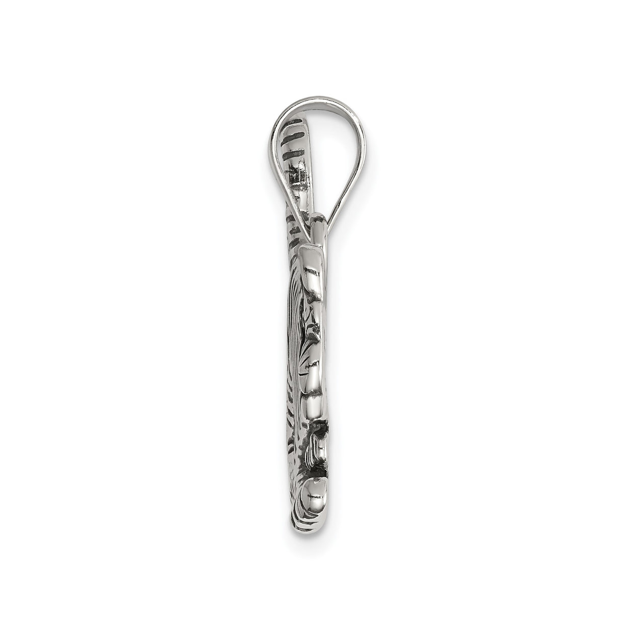 Sterling Silver Tiger Pendant with Detailed Cub Design, Zodiac Animal Charm for Men or Women