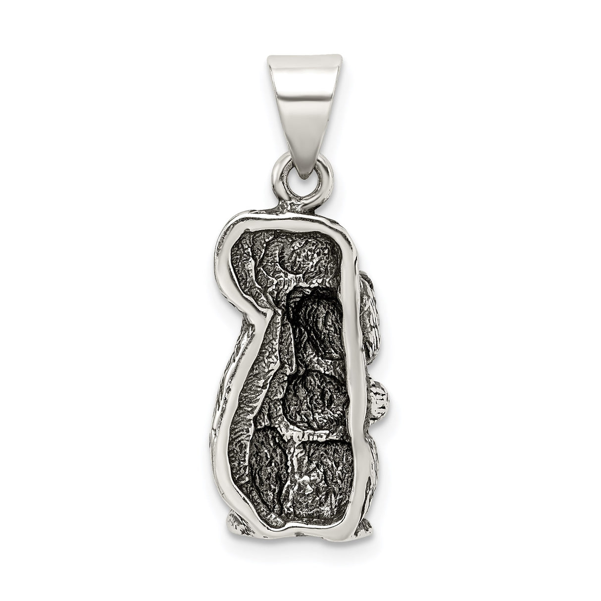Sterling Silver Squirrel Pendant with Detailed Woodland Animal Design for Women or Unisex