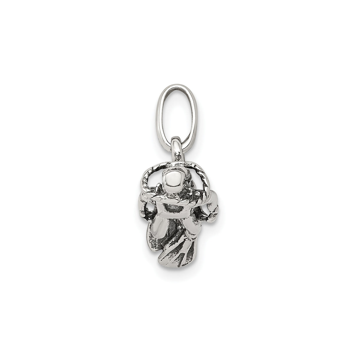 Sterling Silver Scuba Diver Pendant with Fins and Tank, Nautical Ocean Charm for Diving Enthusiasts