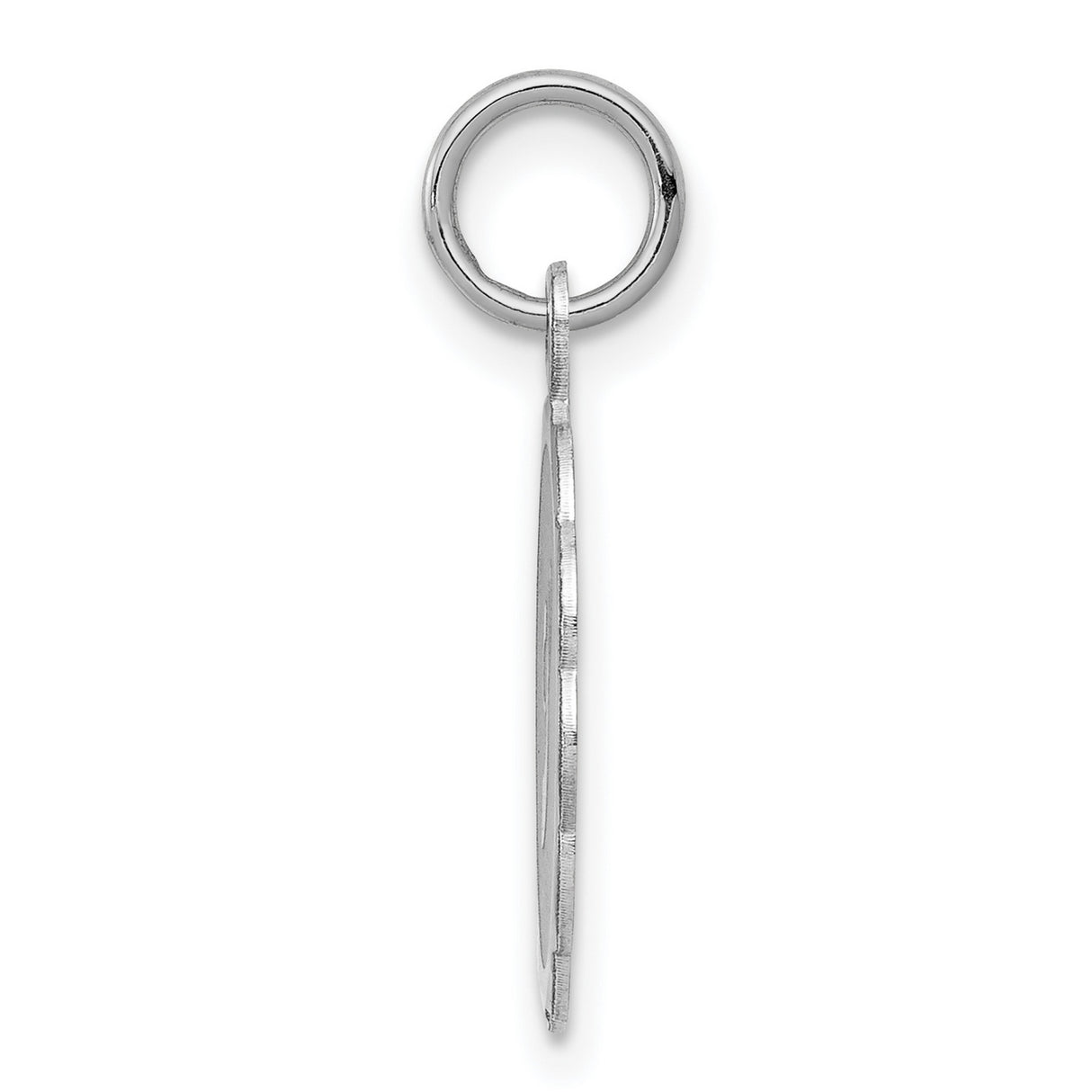 Brocaded Initial J Charm Pendant in Real 925 Sterling Silver