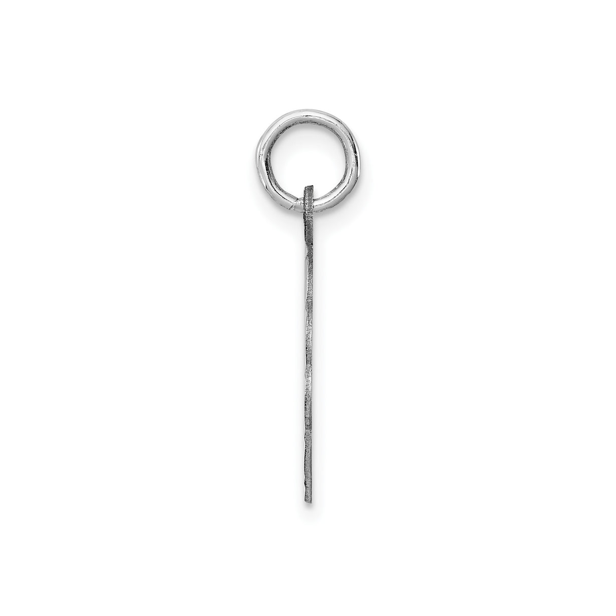Sterling Silver Initial N Pendant with Script Font and Scalloped Edge Charm