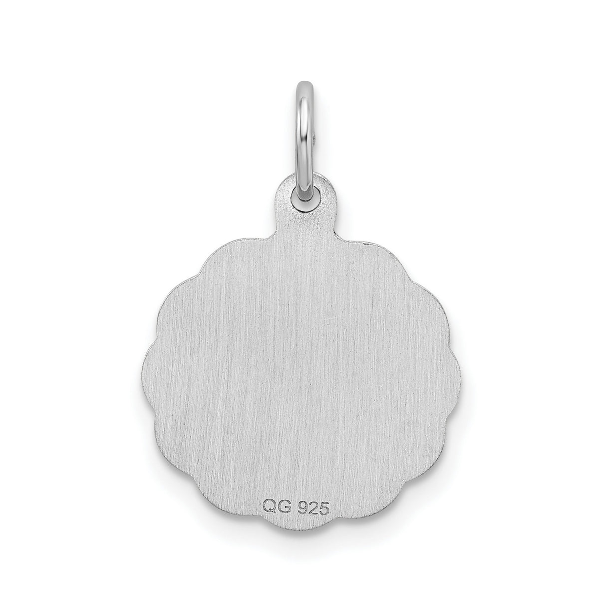 Brocaded Letter Y Initial Charm Pendant in Real 925 Sterling Silver