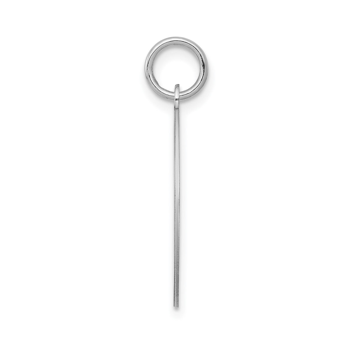 Sterling Silver Pendant with Raised Script Letter J on Brushed Round Disc