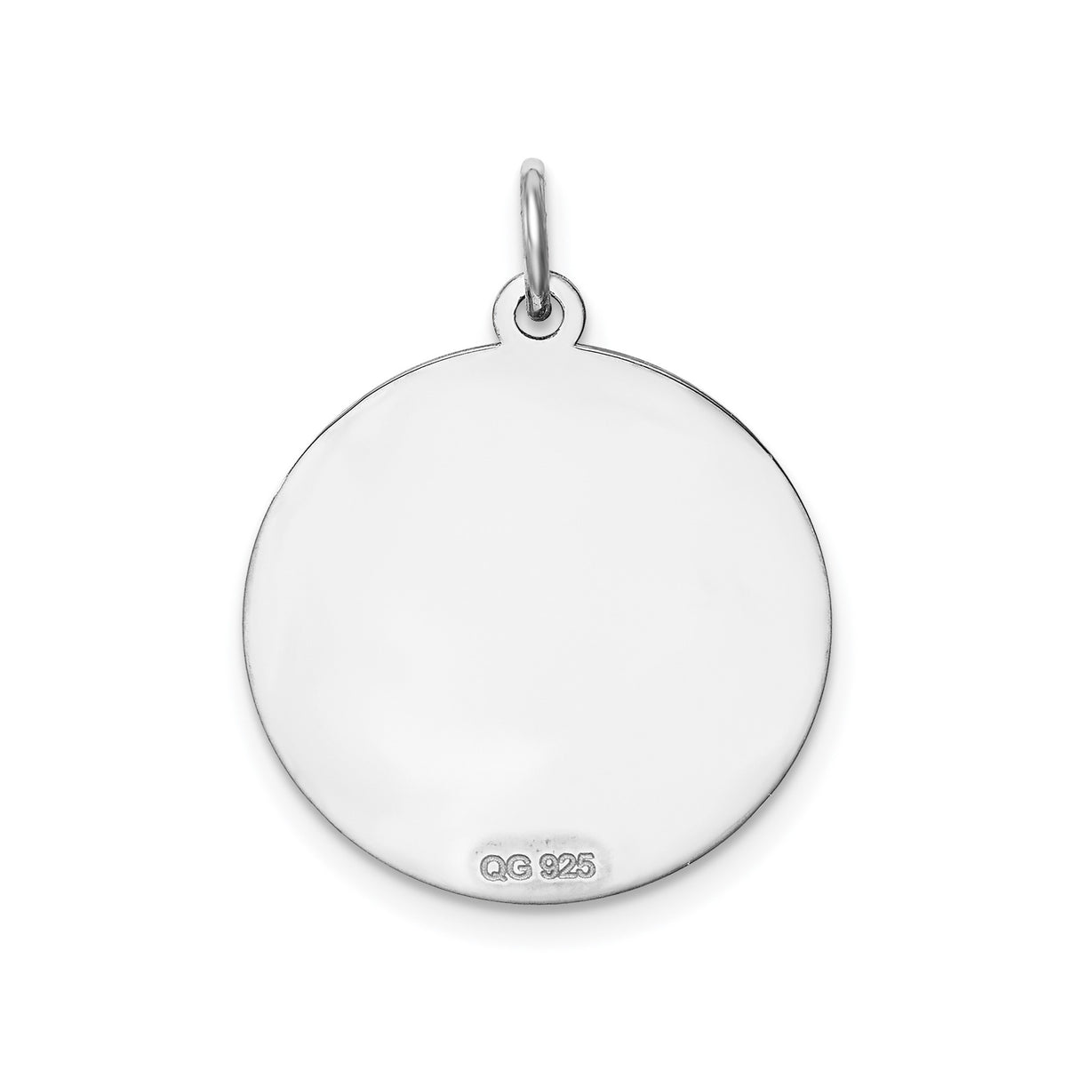 Sterling Silver Initial V Pendant, Script Letter Charm, Polished Minimalist Monogram Jewelry for Women