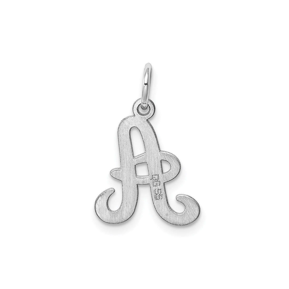 Sterling Silver Script Letter A Pendant, Cursive Initial Charm Jewelry for Women