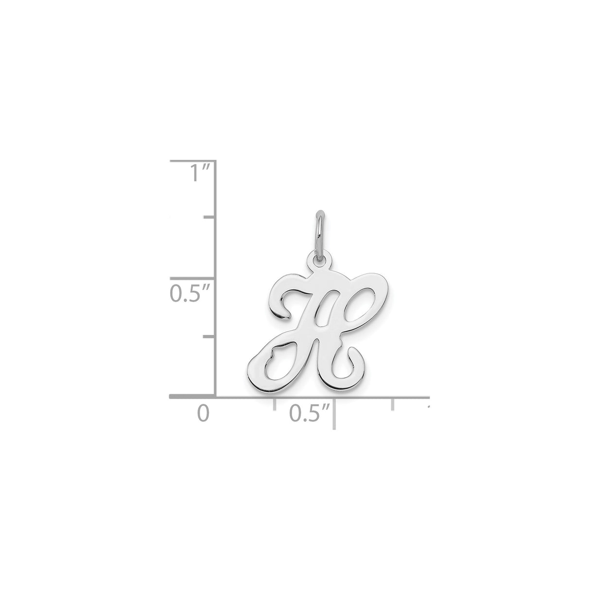 Sterling Silver Initial A Pendant, Cursive Letter Charm, Monogram Jewelry for Women
