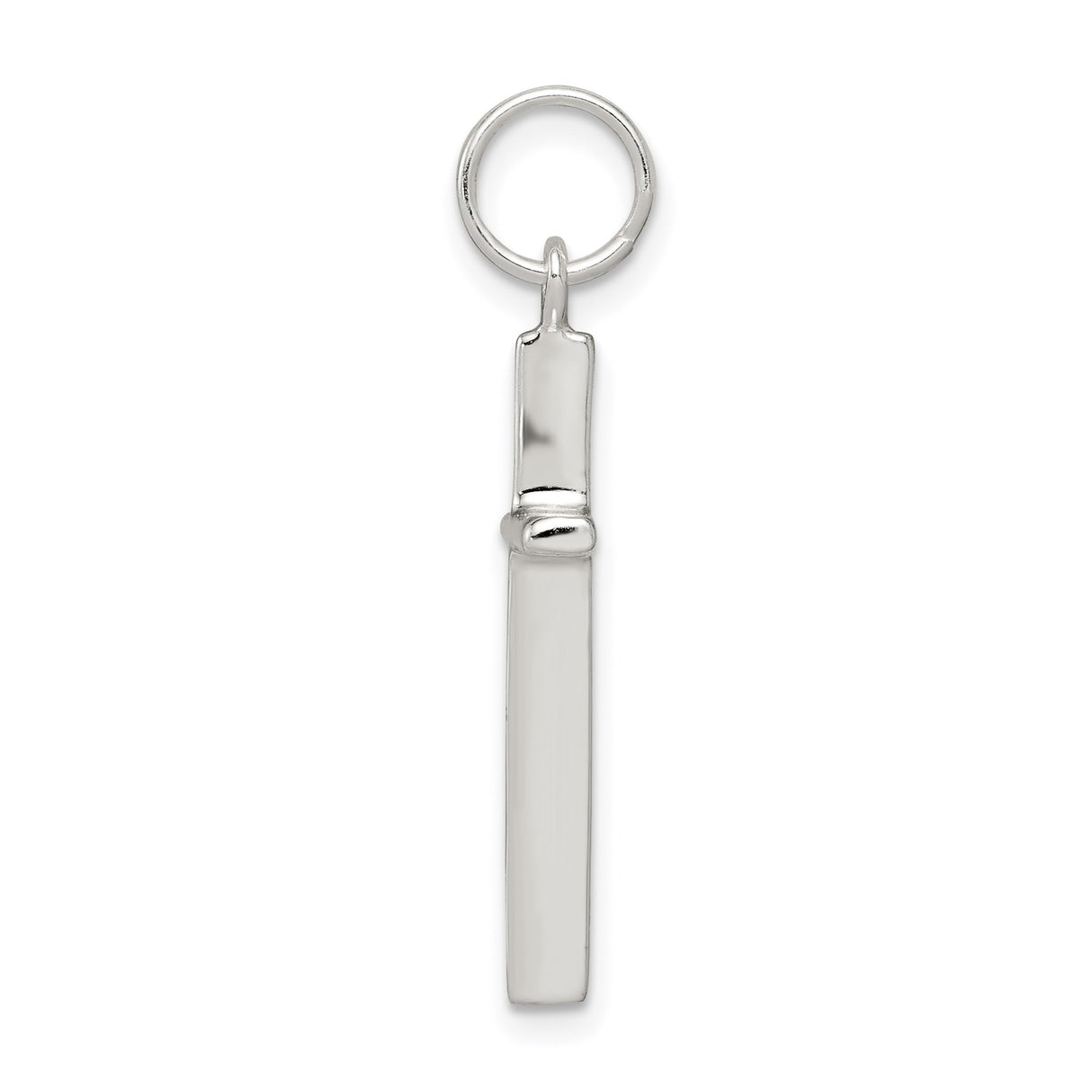 Sterling Silver Cross Pendant with Sleek Modern Long Latin Cross Design, Unisex Religious Jewelry