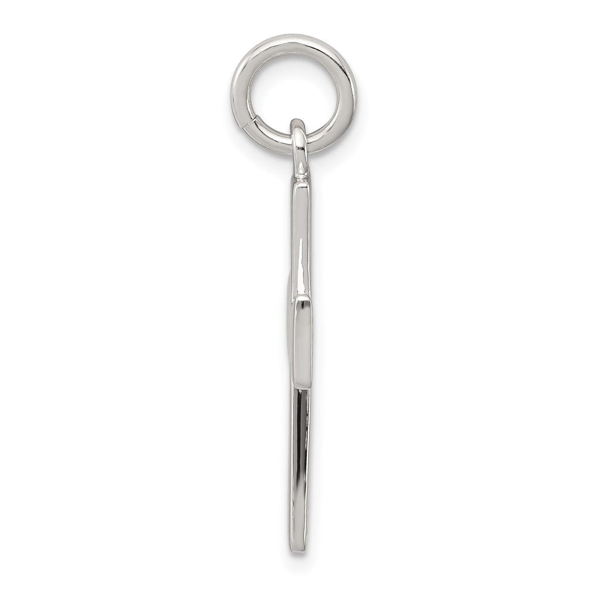 Sterling Silver Cross Pendant with Smooth Finish and Flared Arms, Modern Minimalist Religious Jewelry