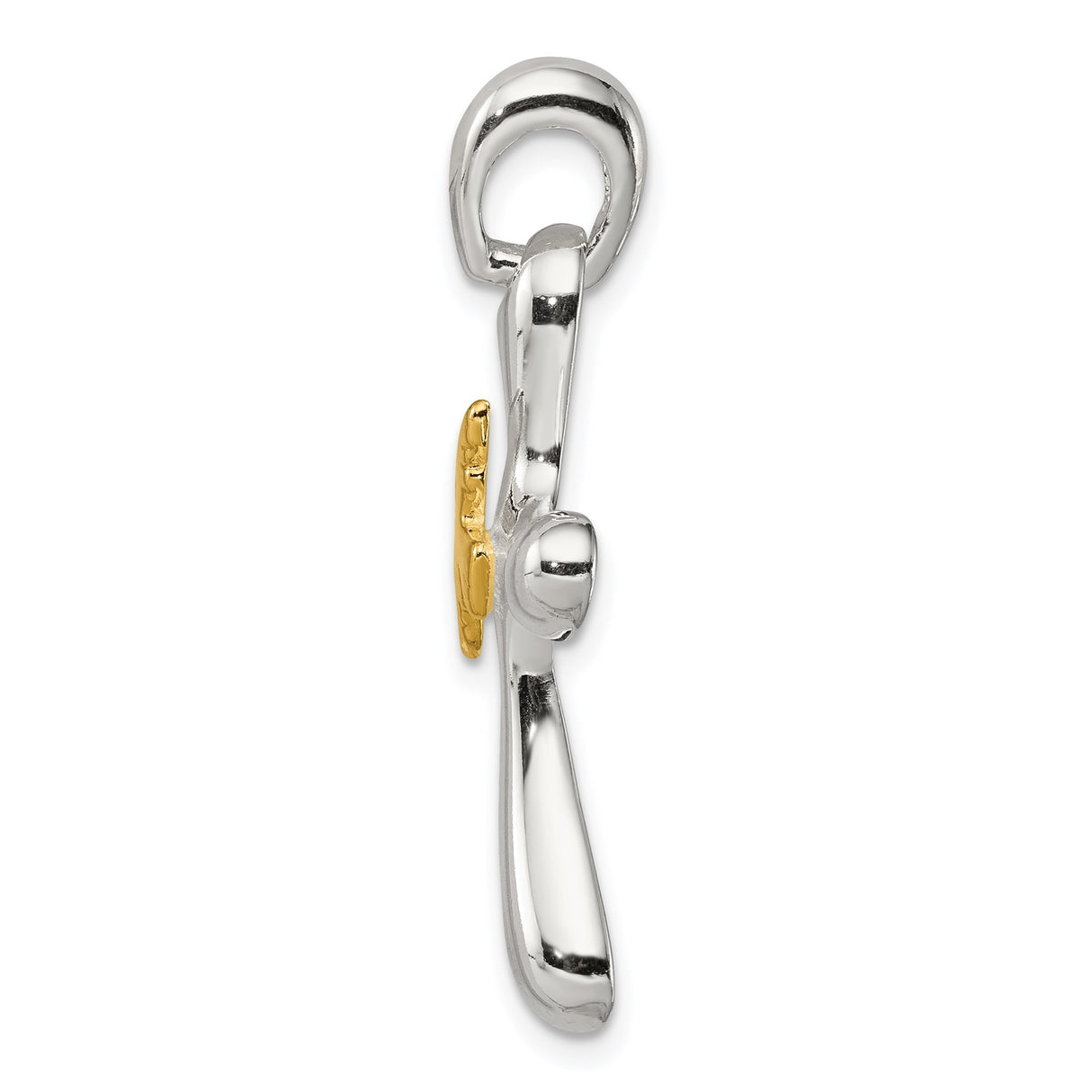 Sterling Silver Dove Cross Pendant, Minimal Christian Jewelry Symbolizing Faith and Hope