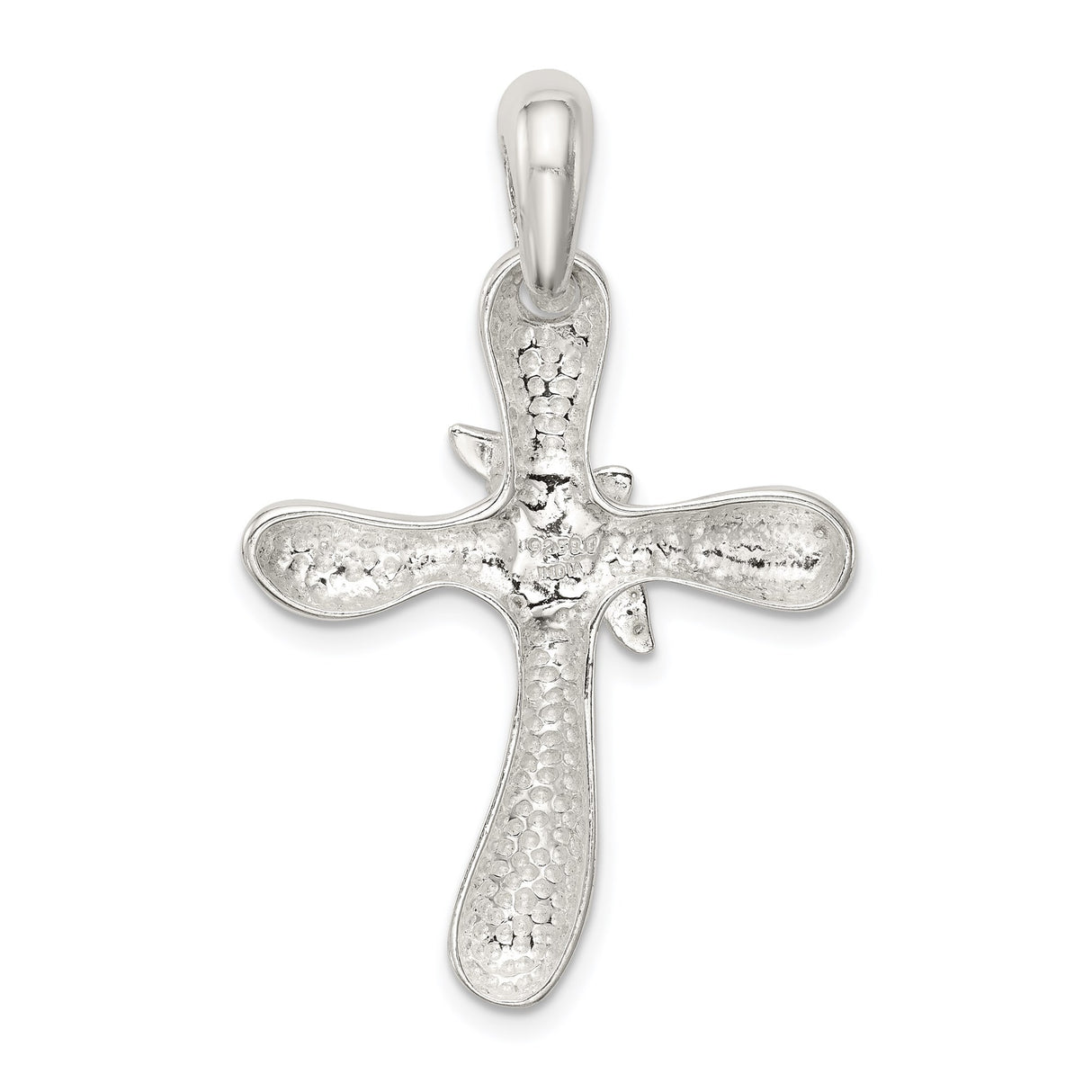 Sterling Silver Cross Pendant with Dove Charm, Symbol of Faith and Peace