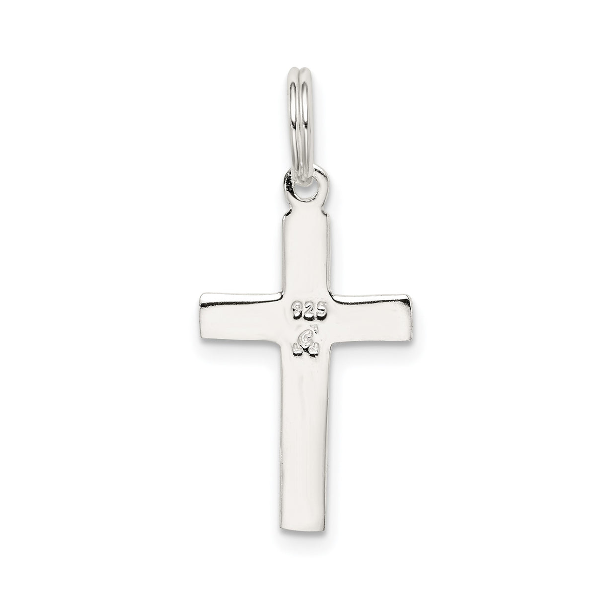 Sterling Silver Cross Pendant with Polished Finish, Classic Religious Style for Men and Women