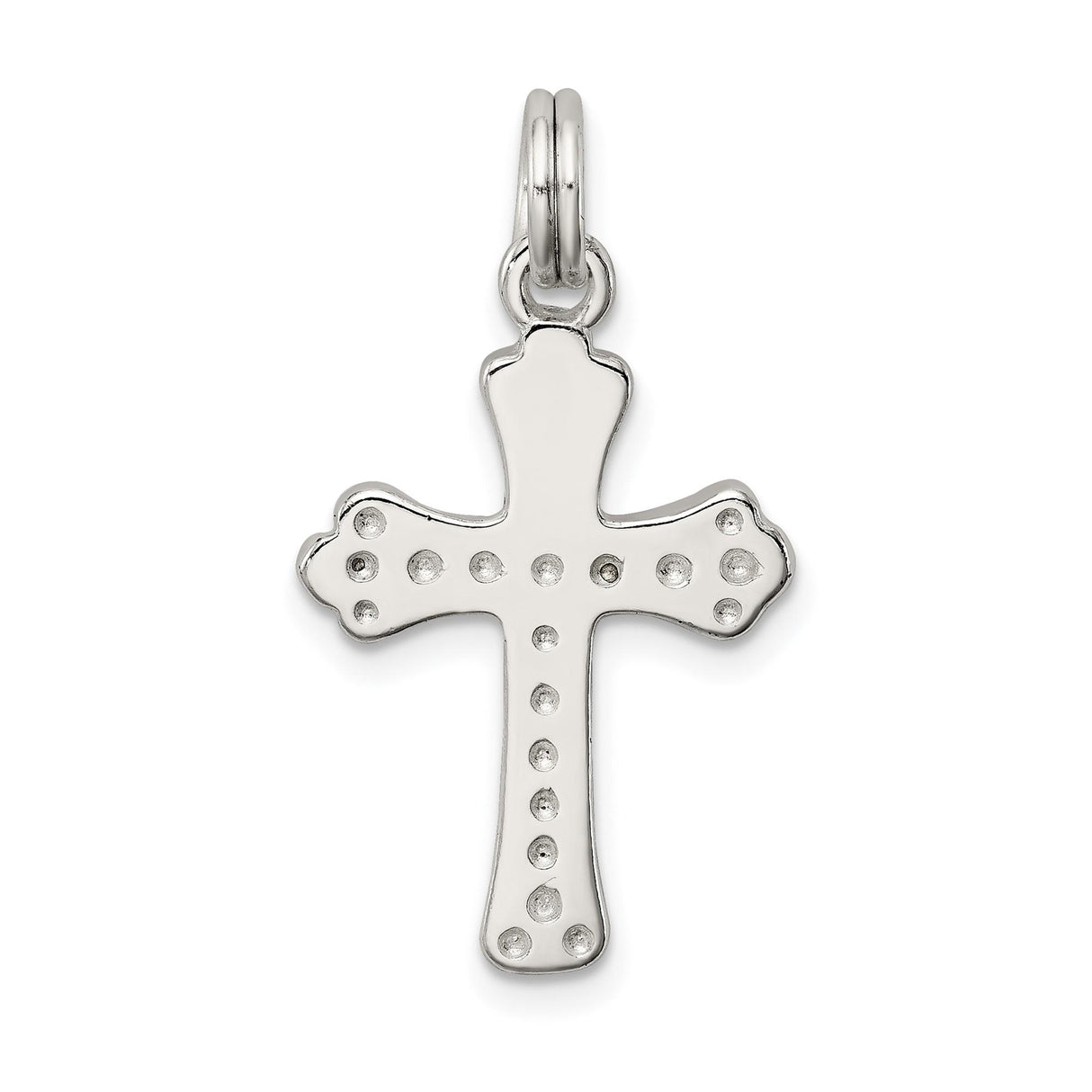 Sterling Silver Crucifix Pendant with Detailed Christ Figure and Flared Cross Design