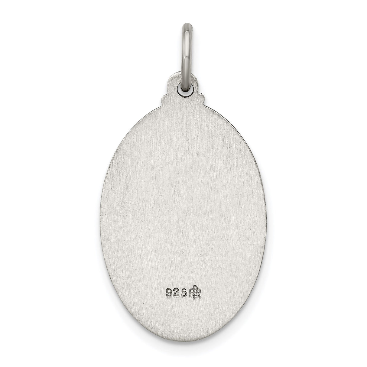 Sterling Silver Our Lady of Guadalupe Oval Pendant Medal, Pray for Us Inscription