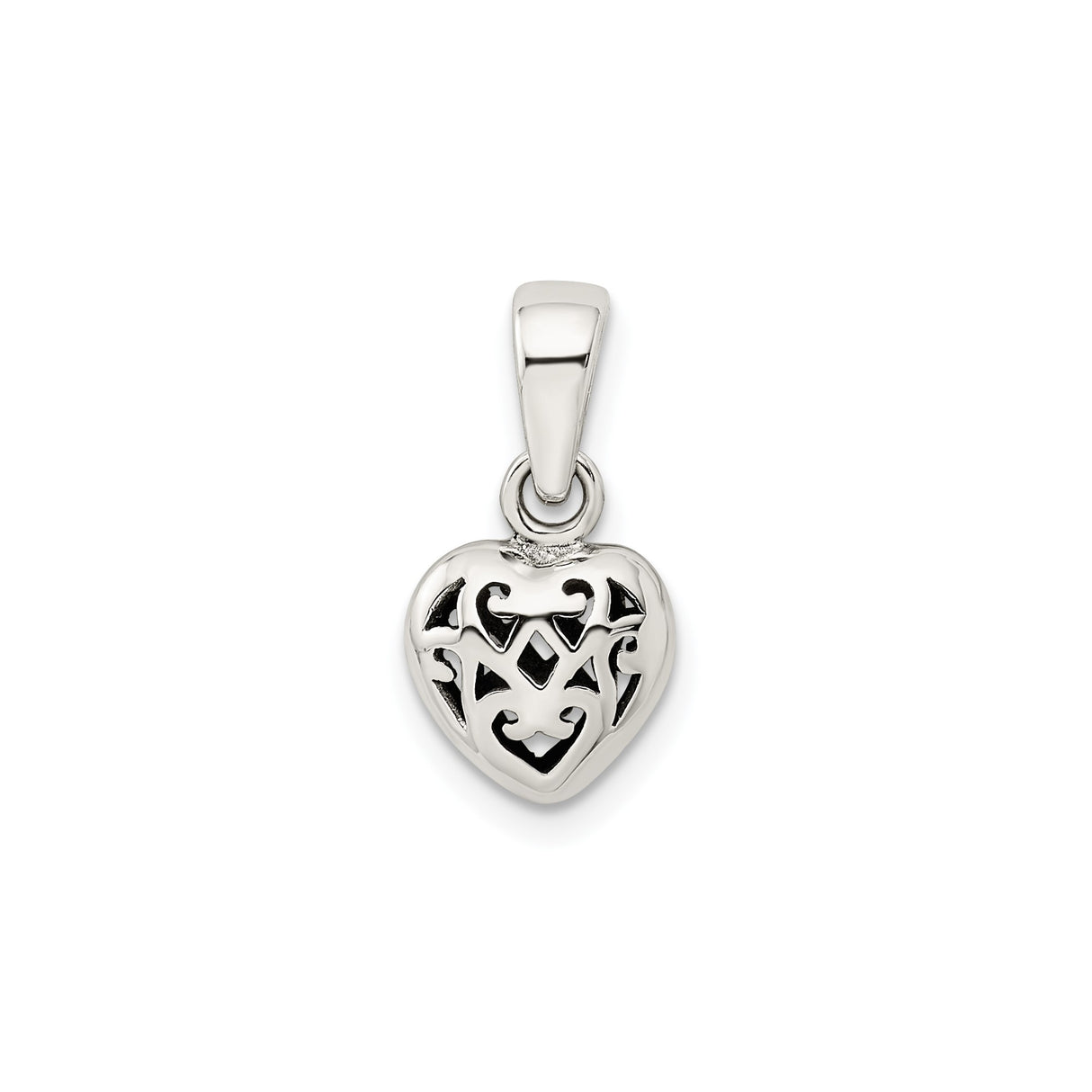 Sterling Silver Celtic Knot Heart Pendant, Symbol of Eternal Love and Unity