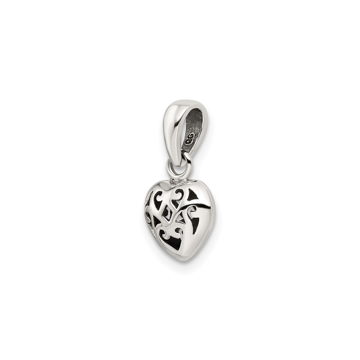 Sterling Silver Celtic Knot Heart Pendant, Symbol of Eternal Love and Unity