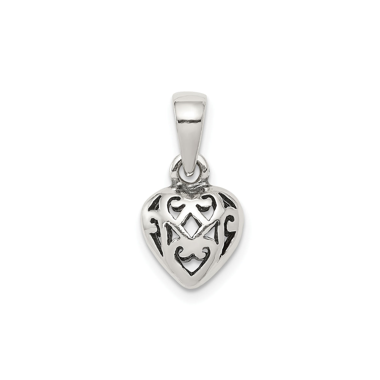Sterling Silver Celtic Knot Heart Pendant, Symbol of Eternal Love and Unity