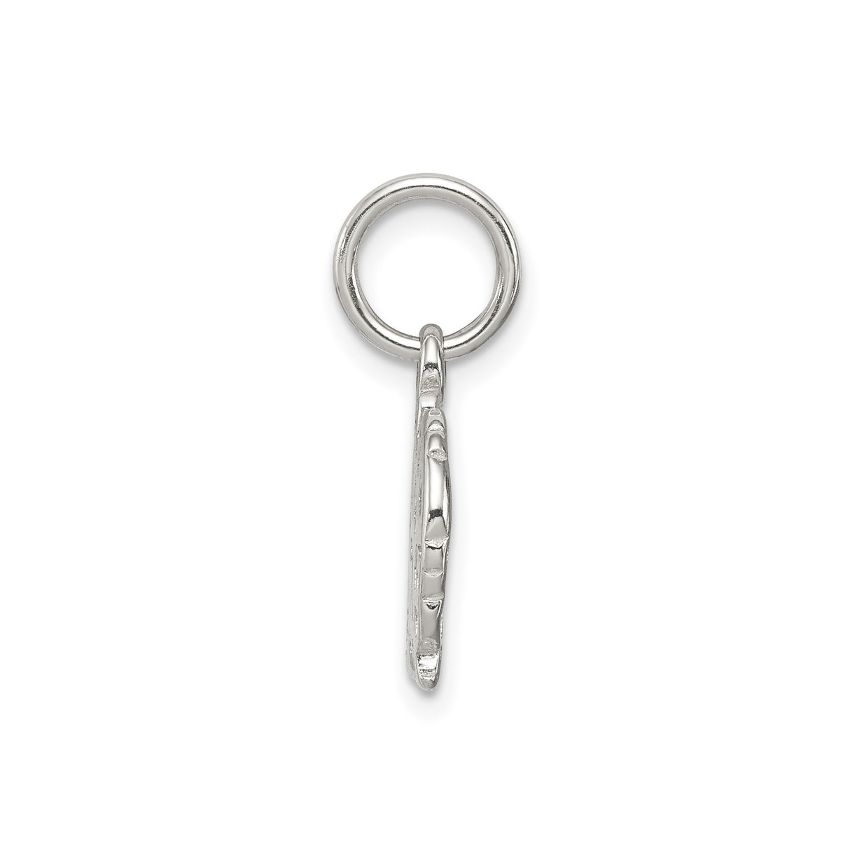 Sterling Silver Little Angel Pendant Charm with Heart and Halo, Christian Jewelry for Women